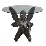 Art Deco-Style Plate Glass Center Table