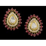 Ruby and Diamond Earrings