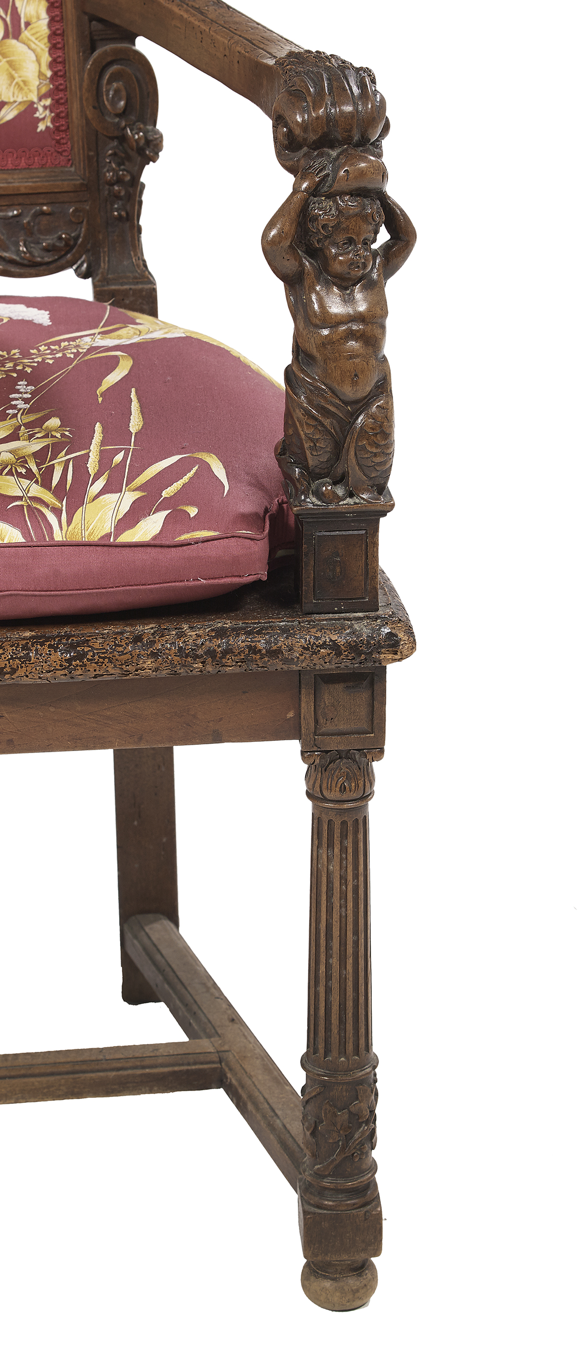 Continental Fruitwood Armchair - Image 4 of 5