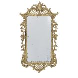 English Chippendale-Style Giltwood Mirror