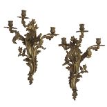 Pair of Louis XV-Style Bronze Sconces