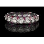 Ruby and Diamond Bangle Bracelet