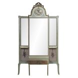French Painted and Mirrored Hall Stand
