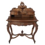 Louis XV-Style Mahogany Bonheur du Jour