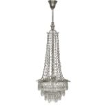 American Silverplate and Crystal Chandelier