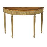 George III Satinwood and Giltwood Side Table