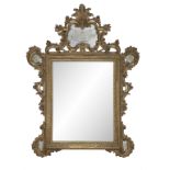 Venetian Giltwood and Engraved Glass Mirror