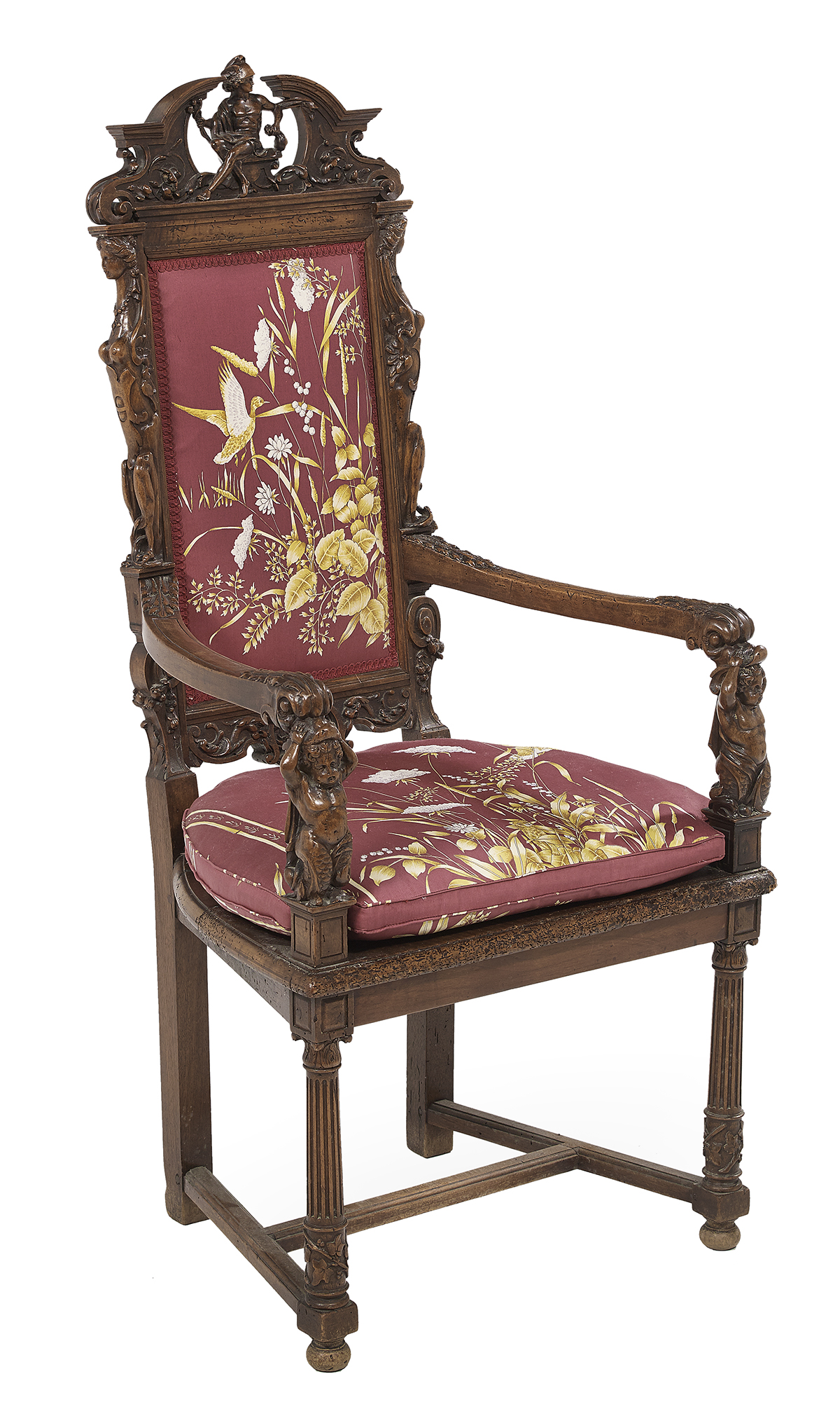 Continental Fruitwood Armchair - Image 2 of 5