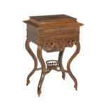 American Rococo Revival Rosewood Work Table