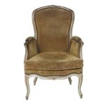 Louis XV-Style Painted Bergere