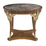 Empire-Style Marble-Top Center Table