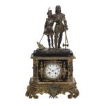 Louis-Philippe Gilt-Bronze & Marble Figural Clock