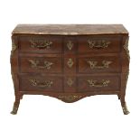 Regence-Style Mahogany and Marble-Top Commode