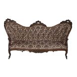 American Rococo Revival Walnut Sofa