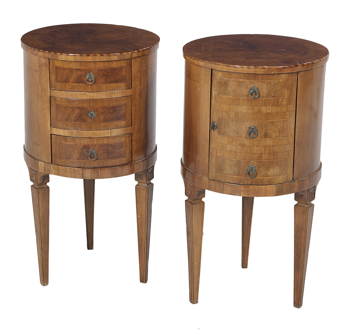 Pair of Neoclassical-Style Italian Drum Tables