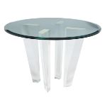 Modern Glass and Lucite Table