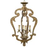 Monumental Continental Giltwood Lantern