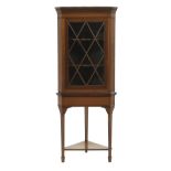 George III-Style Mahogany Corner Cabinet