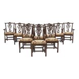 Ten George III-Style Mahogany Dining Chairs