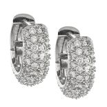 Pair of Diamond Huggie-Style Earrings