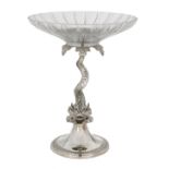 Tatiana Faberge Silverplate and Glass Centerpiece