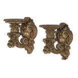 Pair of Italian Carved Giltwood Sconces