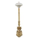 Neoclassical-Style Marble and Alabaster Torchere