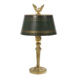 Handsome French Bronze Dore and Tole Table Lamp