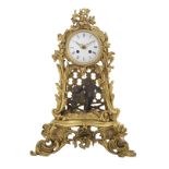 Louis-Philippe Bronze Dore et Patine Mantel Clock