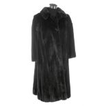 Lustrous Full-Length Chocolate Brown Mink Coat