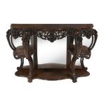 American Laminated Rosewood Console Table