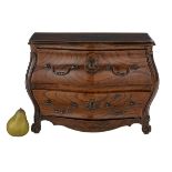 Louis XV-Style Miniature Oak Bombe Commode