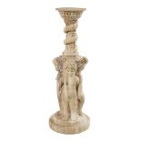 Neoclassical-Style Carved Marble Pedestal