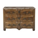 Regence-Style Fruitwood and Marble-Top Commode