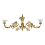 Large Gilt-Bronze Gas Sconce