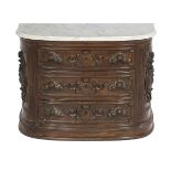 A. C. Richards, Rococo Revival Marble-Top Commode