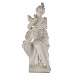 Italian Marble Figure of a Fin de Siecle Beauty