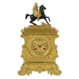 Charles X Achille Brocot Gilt-Bronze Mantel Clock