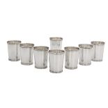 Set of Eight American Sterling Silver Julep Cups