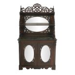 American Rosewood Etagere-Top Cabinet