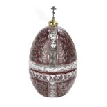 Theo Faberge Crystal & Sterling St. Vladimir Egg