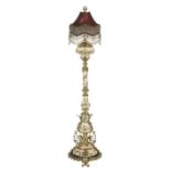 Bohemian Brass-Mounted Piano Lamp