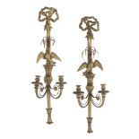 Pair of Italian Regency-Style Eagle Sconces