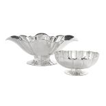 Two Buccellati Sterling Footed Center Bowls