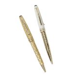 Two Montblanc Meisterstuck Ballpoint Pens