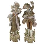 Pair of Royal Dux Figures of Musicians