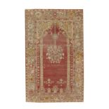 Turkish Silk and Wool Prayer Carpet