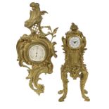 French Boudoir Clock and Miniature Barometer