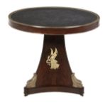 Empire-Style Mahogany and Marble-Top Center Table