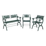 3 Pieces of Neoclassical-Style Garden Furniture